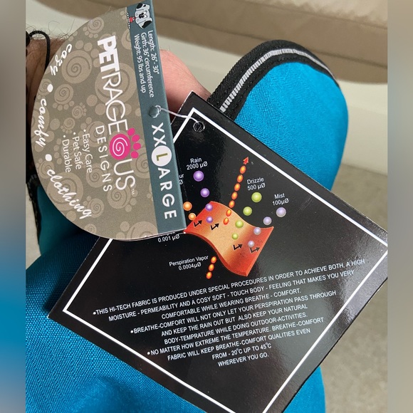 PetRageous Coat size XXL in Teal for Large Breed Dog NWT - Picture 7 of 13